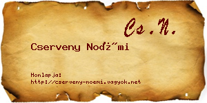 Cserveny Noémi névjegykártya